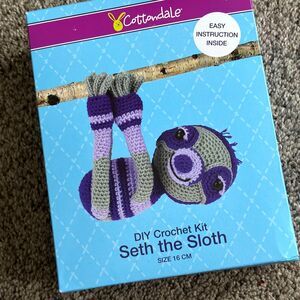 Cottondale DIY Crochet Complete Kit SETH THE SLOTH